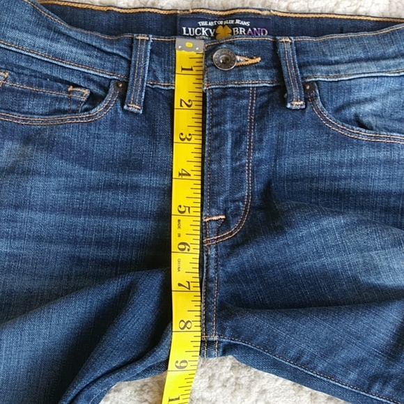 Lucky Brand Embroidered Sofia Boot Cut Jeans 4 / 27R Blue - Picture 15 of 16